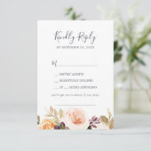 Rustic Earth Florals Demande de Chanson Carte RSVP (Debout devant)