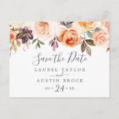 Rustic Earth Florals Enregistrer la carte postale (Devant)