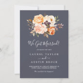 Rustic Earth Florals Faire-part Elopement violet (Devant)