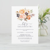 Rustic Earth Florals Laten we vieren Kaart (Staand voorkant)