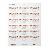 Rustic Earth Florals Mariage RSVP Étiquettes de ad (Feuille entière)