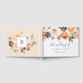 Rustic Earth Florals Monogram Ruwelijk Gastenboek (Volledig)