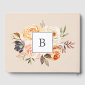 Rustic Earth Florals Monogram Ruwelijk Gastenboek (Achterkant)