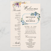 Rustic Earth Florals Programme de mariage (Devant / Derrière)