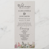Rustic Earth Florals Programme de mariage (Devant)