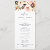 Rustic Earth Florals Wedding Dinner Menu (Voorkant)