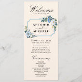 Rustic Earth Florals Wedding Programme Programma (Voorkant)