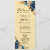 Rustic Earth Florals Wedding Programme Programma (Voorkant)