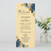 Rustic Earth Florals Wedding Programme Programma (Staand voorkant)
