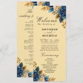 Rustic Earth Florals Wedding Programme Programma (Voorkant / Achterkant)