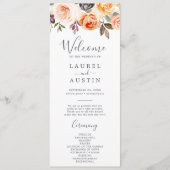 Rustic Earth Florals Wedding Programme Programma (Voorkant)