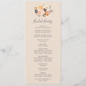 Rustic Earth Florals Wedding Programme Programma (Achterkant)