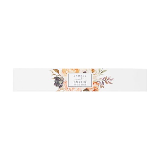 Rustic Earth Florals Wedding Uitnodigingen Wikkel (Vlak)