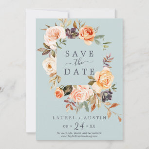 Rustic Earth Munt sparen de Mededeling van de Da Save The Date