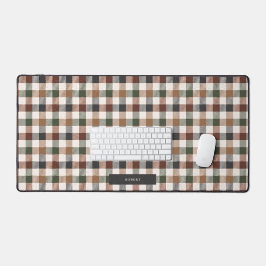 Rustic Earth Tone Plaid Pattern (Clavier et souris)