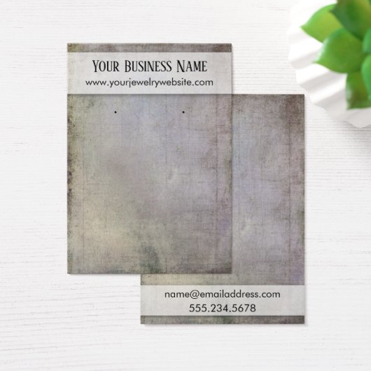 Rustic Earthtone Earring Holder Display Kaarten Visitekaartje (Bureau)
