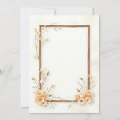 Rustic Earthy Floral Harmony bruids Kaart (Achterkant)