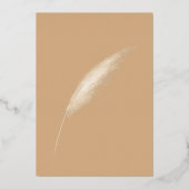 Rustic Earthy Neutral Boho Pampas Save the Date Folie Uitnodiging (Achterkant)