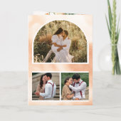 Rustic Earthy Peach Floral QR Code Wedding (Achterkant)