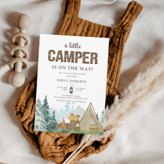 Rustic een klein Baby shower Camper Kaart