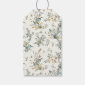 Rustic Een of andere Bunny is een Floral Girl Cott Cadeaulabel (Achterkant)