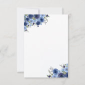 Rustic Elegance – Boho Navy Flower Design RSVP (Dos)