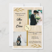Rustic Elegance Custom Photo Invitation (Devant)