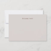 Rustic Elegance Floral Mariage Merci Cartes (Dos)