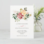 Rustic Elegance | Floral Wedding Kaart (Staand voorkant)