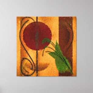 Rustic Elegance Geometric Autumn Abstract Canvas Afdruk