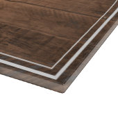 Rustic Elegance Monogram Faux Wood Snijplank (Hoek)