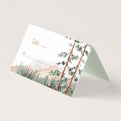 Rustic Elegance Mountains Forest Pine Spruce Trees Kaart (Voorkant)