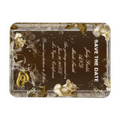 Rustic Elegance Rose Blanche Magnet Aimanté de Fai (Horizontal)