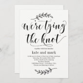 Rustic Elegance Wedding Uitnodiging (Voorkant / Achterkant)
