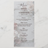 Rustic Elegant 3D Floral menu Mariage (Devant)