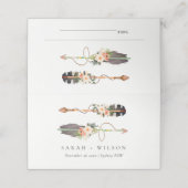 Rustic Elegant Boho Feather Floral Arrow Wedding (Buitenkant ongevouwen)