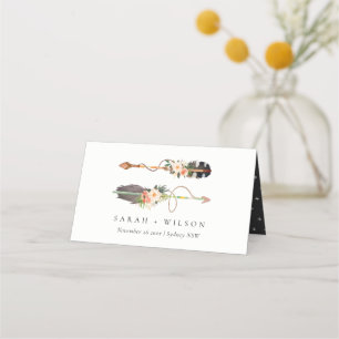 Rustic Elegant Boho Feather Floral Arrow Wedding