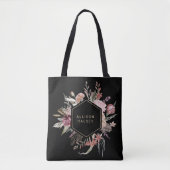 Rustic Elegant Boho Floral met Geometrisch Lijst Draagtas (Voorkant)