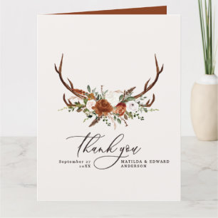 Rustic elegant bruiloft Gefeliciteerd Hartelijk da Bedankkaart