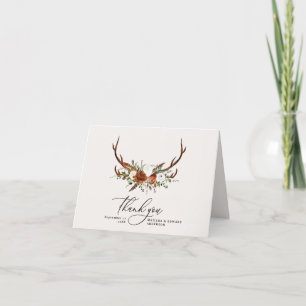 Rustic elegant bruiloft Gefeliciteerd Hartelijk da Bedankkaart