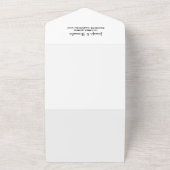 Rustic elegant calligraphy wedding all in one uitnodiging (Buitenkant)