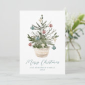 Rustic Elegant Christmas Tree Non-Photo Feestdagenkaart (Staand voorkant)