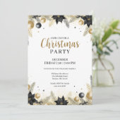 Rustic Elegant Christmas Wreath Invitation (Debout devant)