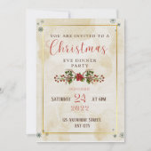 Rustic Elegant de noël soirée invitation (Devant)