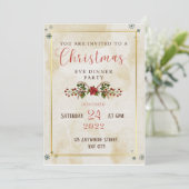 Rustic Elegant de noël soirée invitation (Debout devant)