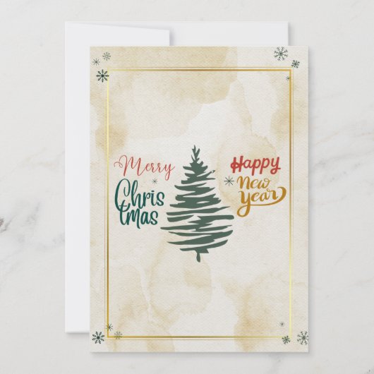 Rustic Elegant de noël soirée invitation (Dos)