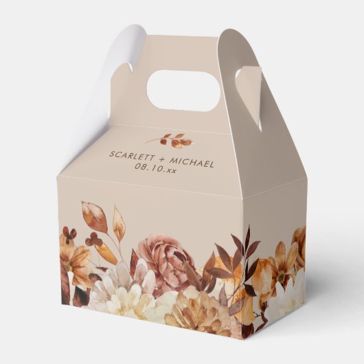 Rustic Elegant Fall Wedding Bedankdoosjes (Voorkant Zijde)