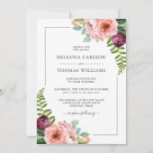 Rustic Elegant Fantasy Floral Wedding Kaart (Voorkant)
