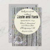 Rustic Elegant Floral Wedding Briefkaart (Voorkant / Achterkant)