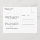 Rustic Elegant Greenery Wedding Postponement Aankondigingskaart (Achterkant)